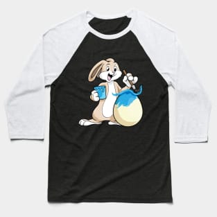 Funny bunny is painting an easter egg Baseball T-Shirt